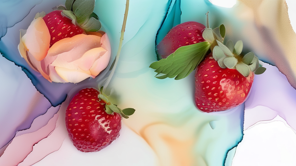 혈당 관리, 레드와인 비니거의 과학적 원리 (watercolor 스타일)