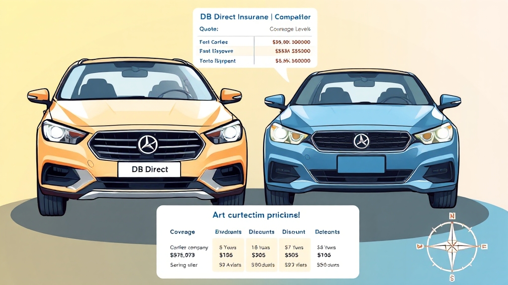 DB 다이렉트 vs 타사 비교 분석 (cartoon 스타일)