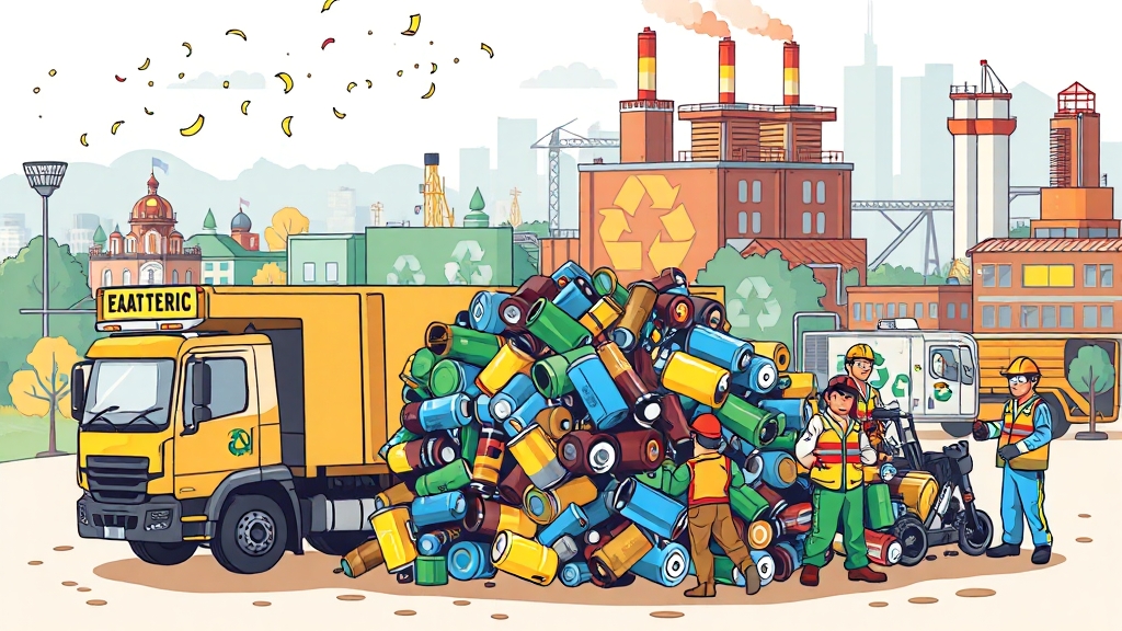 폐건전지, 어떻게 재활용될까요? (cartoon 스타일)