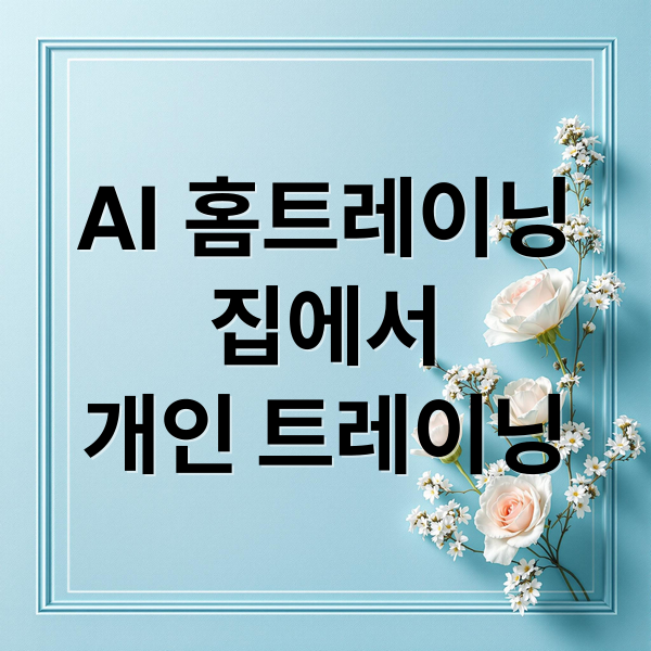AI 홈트레이닝
집에서
개인 트레이닝 (AI 홈트레이닝)