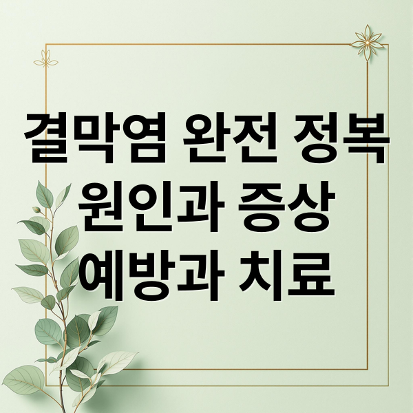 결막염 완전 정복
원인과 증상
예방과 치료 (결막염 증상)