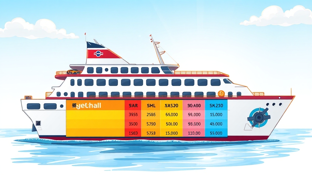 차량 종류별 요금 비교 (cartoon 스타일)