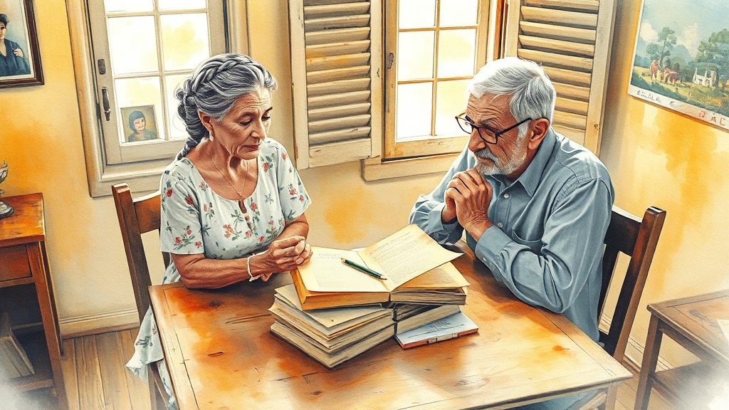 간병인보험, 왜 필요할까요? (watercolor 스타일)