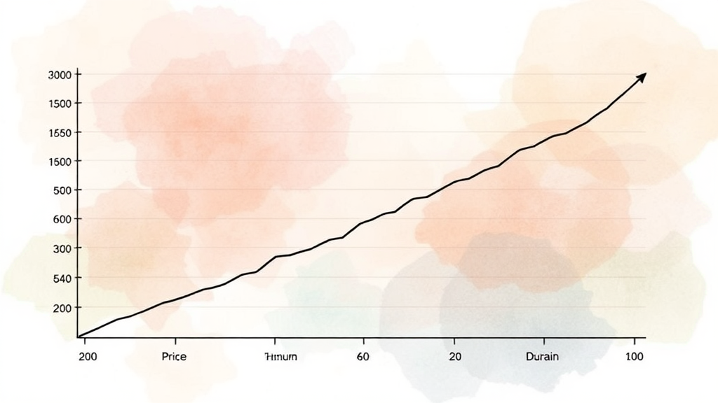 채권 만기와 듀레이션의 관계 이해하기 (watercolor 스타일)