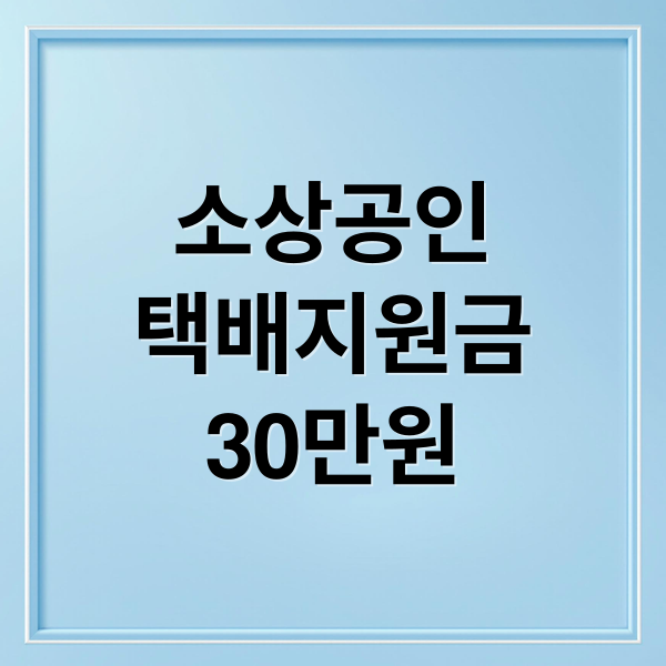 소상공인
택배지원금
30만원 (소상공인 택배지원금 30만원 KR)