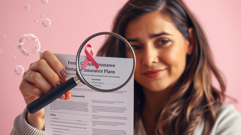 여성암보험 & 통합암보험: 여성 특화 보장 비교 (realistic 스타일)