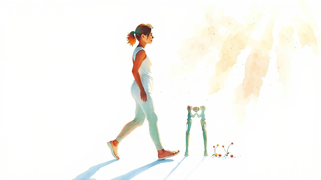 관절 건강, 왜 중요할까요? (watercolor 스타일)