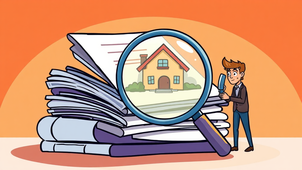 경매 사건 조회 시 필수 문서 (cartoon 스타일)