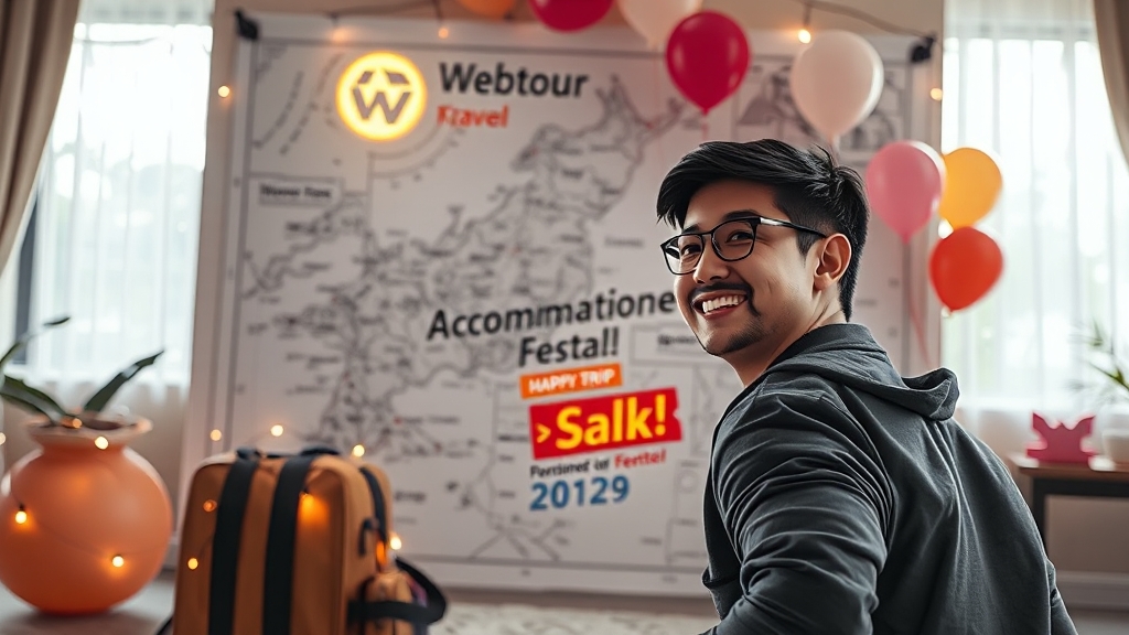 숙박세일페스타 할인 혜택 (realistic 스타일)