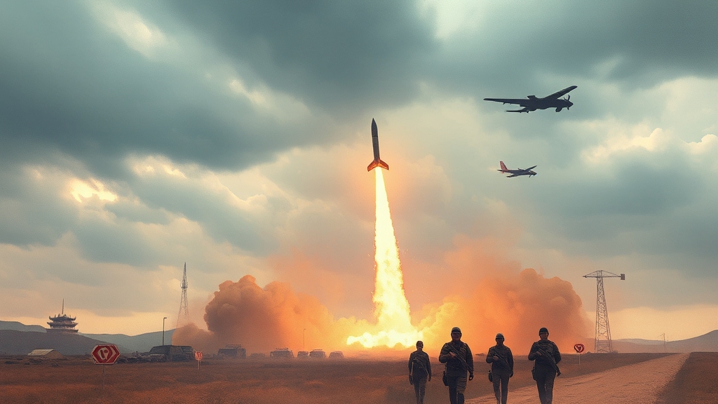 안보 및 군사 관련 소식 (watercolor 스타일)