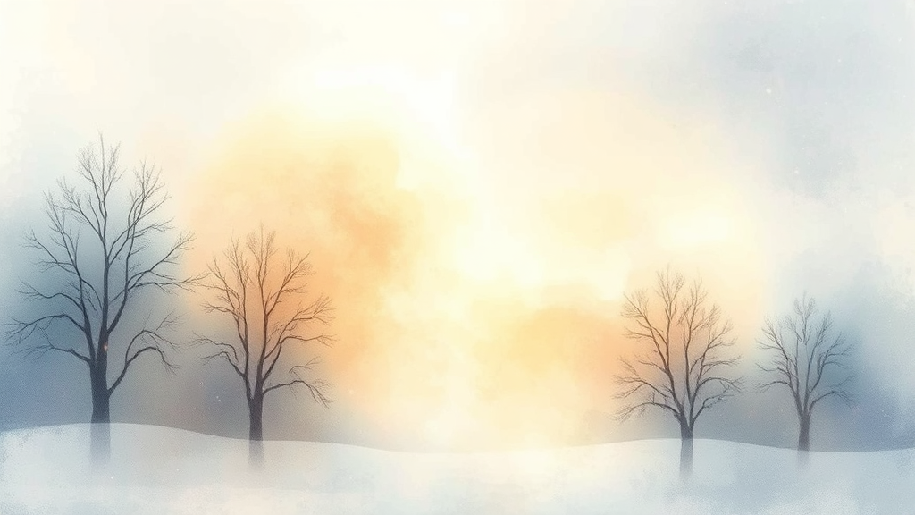 겨울 우울증, 주요 원인은? (watercolor 스타일)