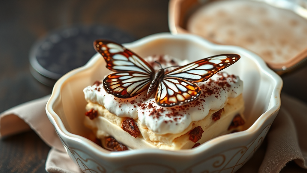 자개함 티라미수 소개 (realistic 스타일)