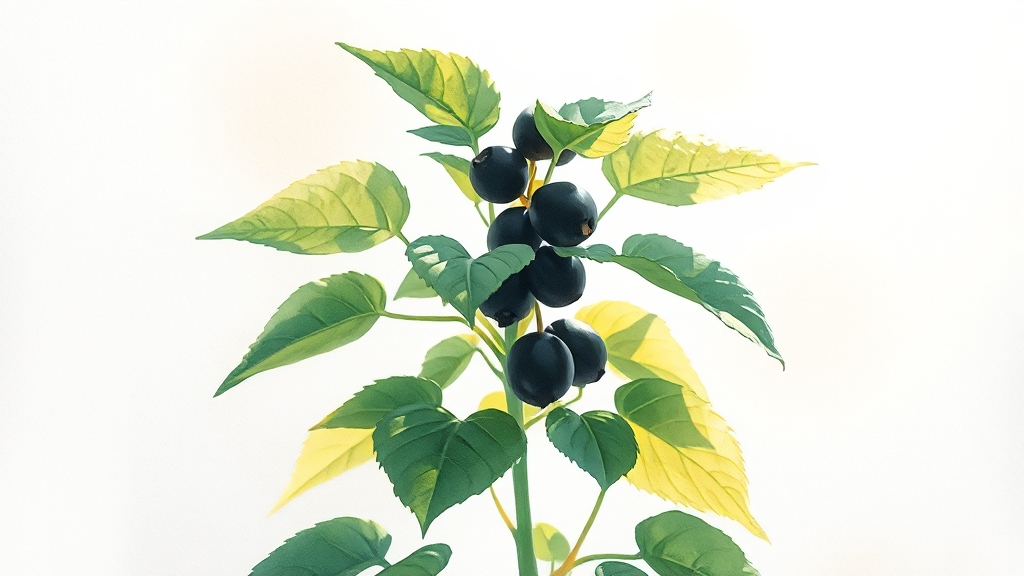 까마중이란? (watercolor 스타일)