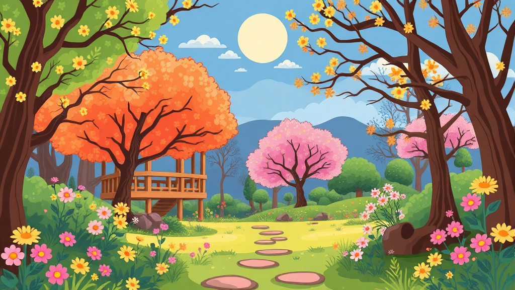 화담숲 봄 시즌 예약, 성공을 위한 완벽 가이드 (cartoon 스타일)