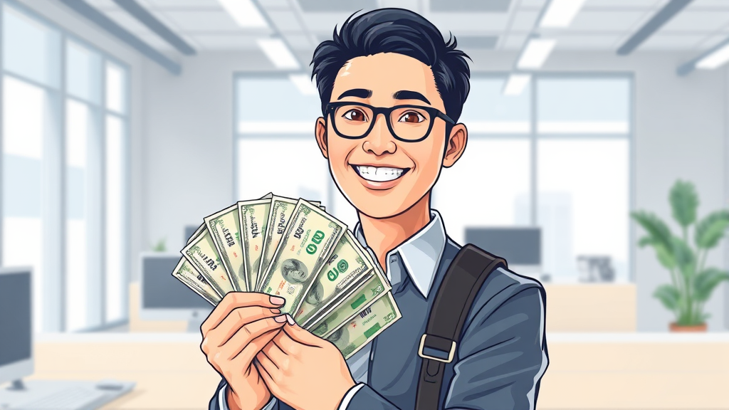 평균 임금은 얼마? (illustration 스타일)