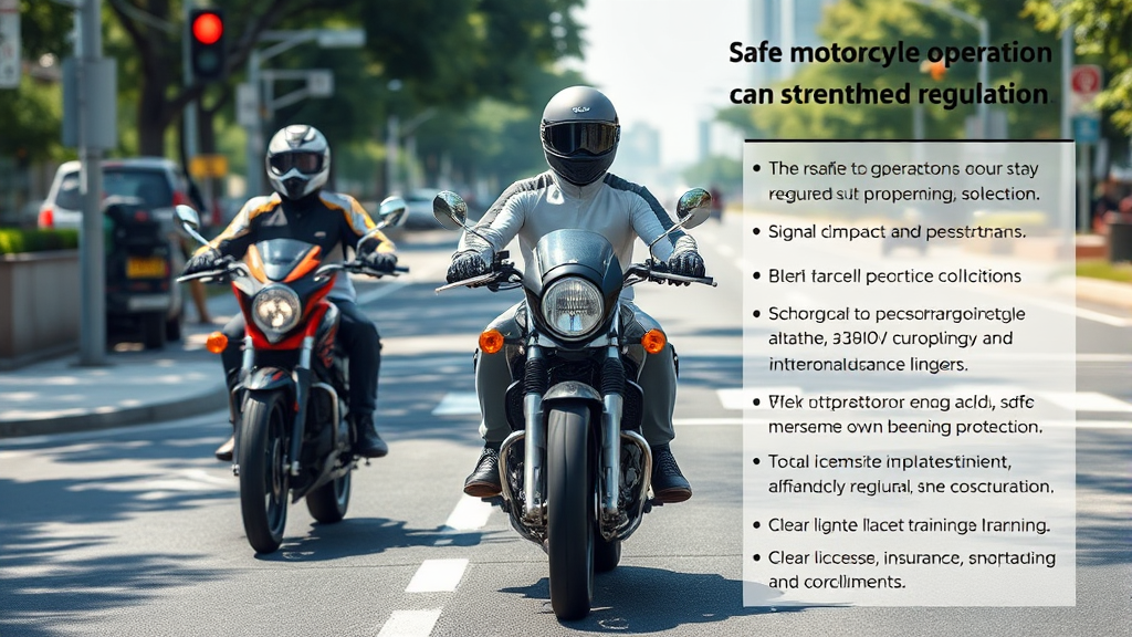 안전한 이륜차 운행을 위한 필수 수칙 (realistic 스타일)