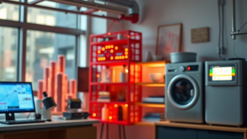 미래를 엿보는 산업 트렌드 (realistic 스타일)