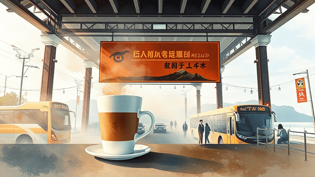교통 및 주차 정보 (watercolor 스타일)