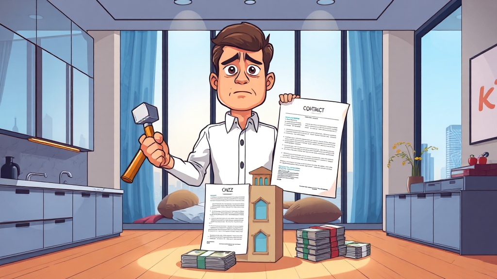 신축 아파트 구매, 무엇을 고려해야 할까? (cartoon 스타일)