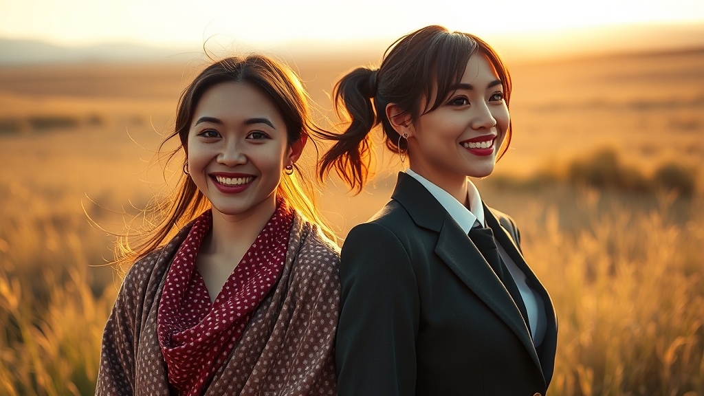 특징 비교: 에겐녀 vs 테토녀 (realistic 스타일)