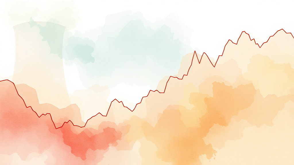 한전기술 주가, 미래를 엿보다: 예측의 모든 것 (watercolor 스타일)