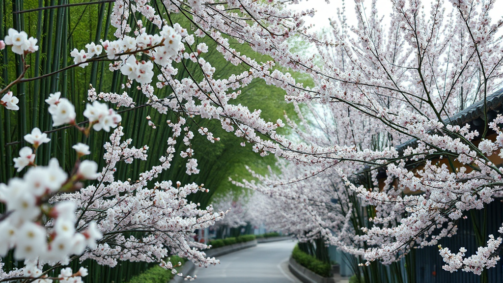 청계천 매화거리, 놓치면 후회할 풍경들 (realistic 스타일)