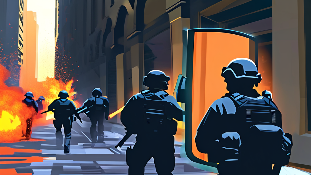 모사드, 이스라엘을 위협하는 세력들을 막아내다 (illustration 스타일)