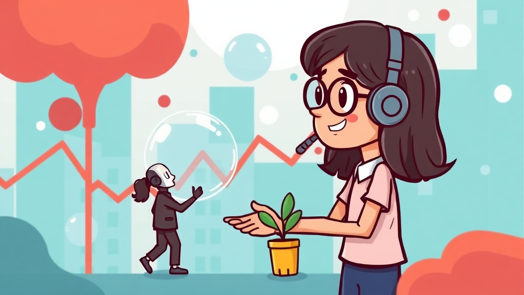 앞으로의 시장 전망과 투자 전략 (cartoon 스타일)