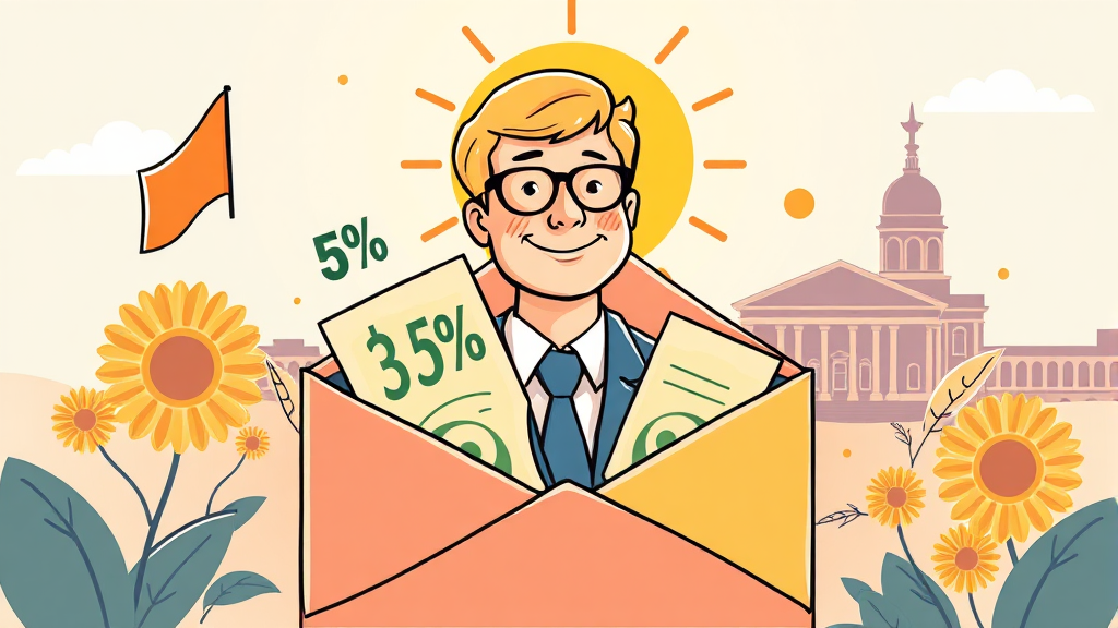 봉급 인상률 및 적용 시기 (illustration 스타일)