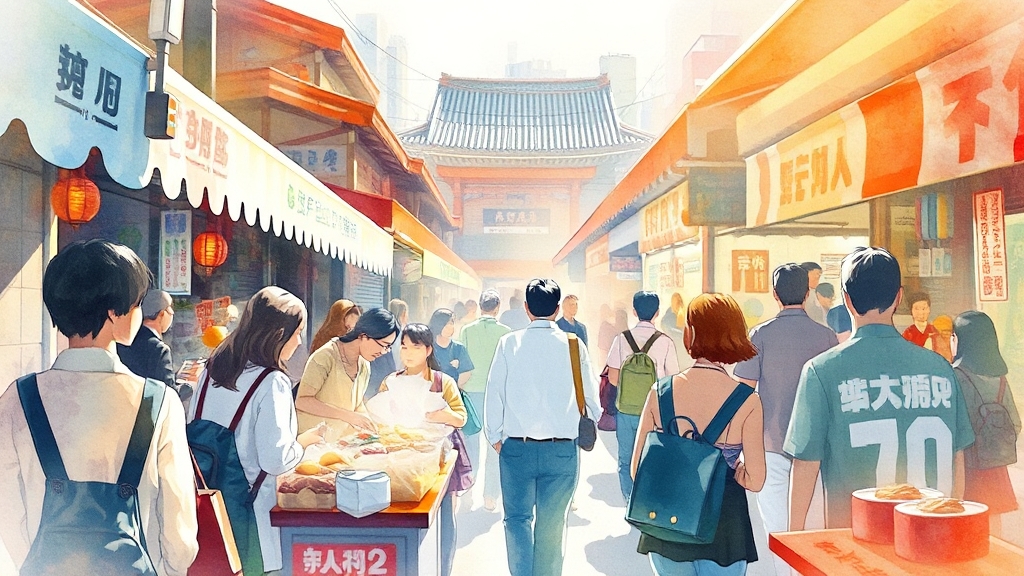 서울 미식 여행 (watercolor 스타일)