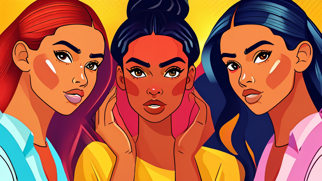 레이저 제모 시술 후 흔하게 나타나는 증상 (cartoon 스타일)