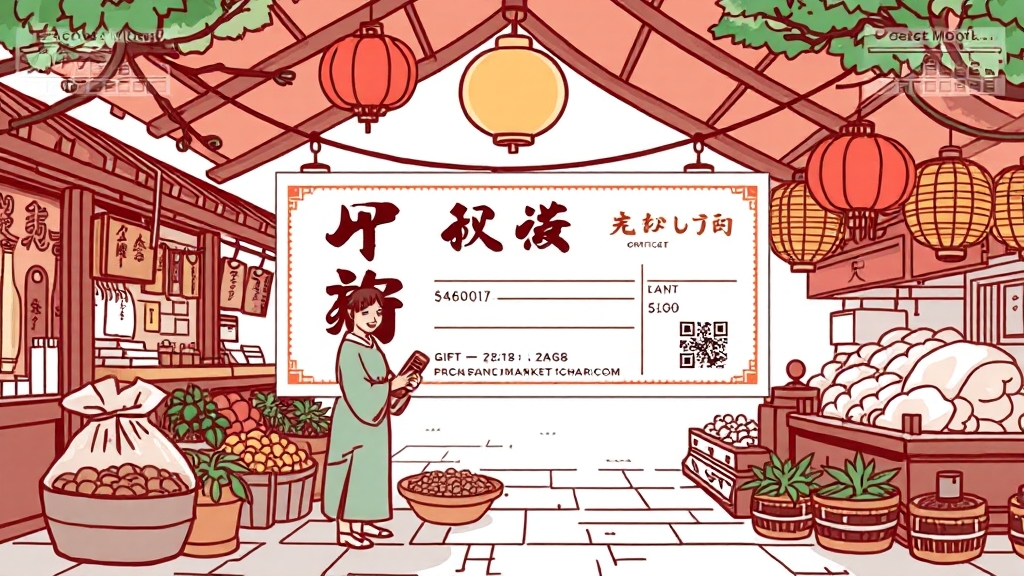 상품권 종류 및 특징 (illustration 스타일)