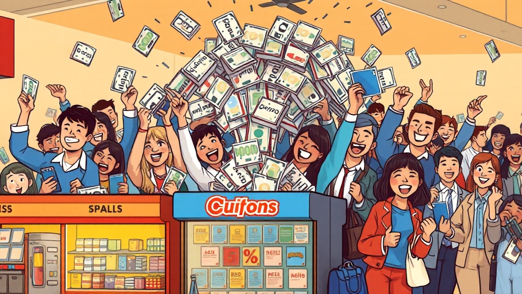 소비쿠폰 지급 계획 (cartoon 스타일)