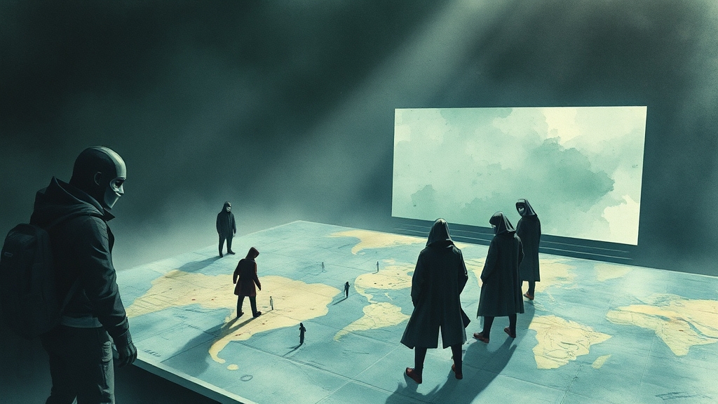 오징어 게임 시리즈의 세계관 확장 및 미래 전망 (watercolor 스타일)