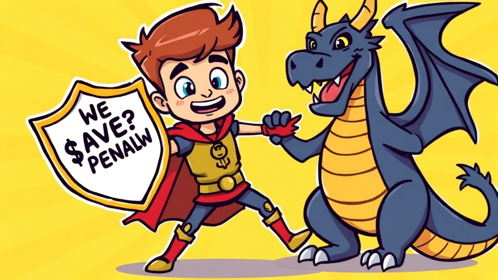 중도상환수수료 절약 (cartoon 스타일)