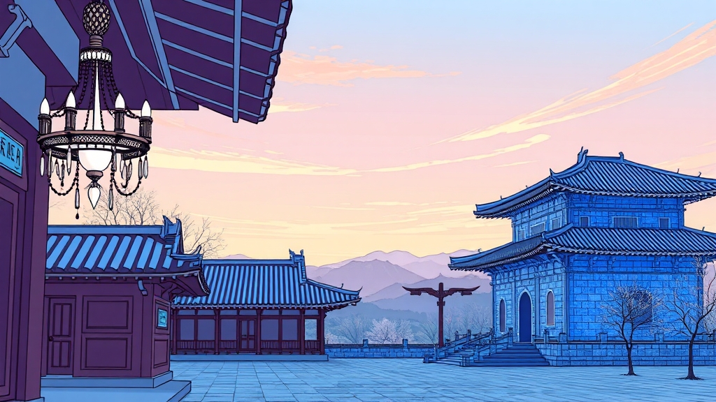 청와대 코스: 놓치지 말아야 할 곳들 (illustration 스타일)