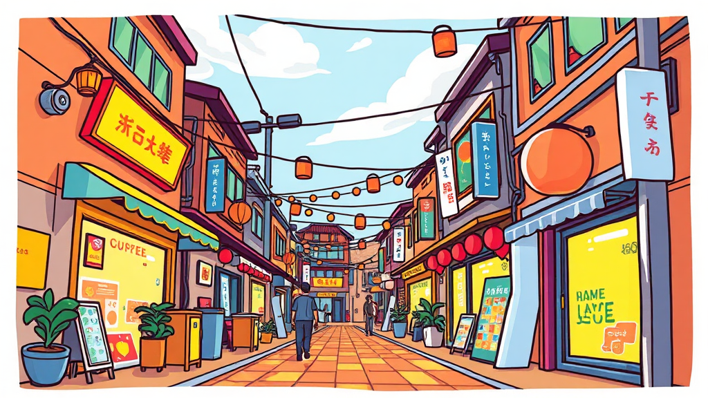 지역화폐 이용 시 유의사항 (cartoon 스타일)