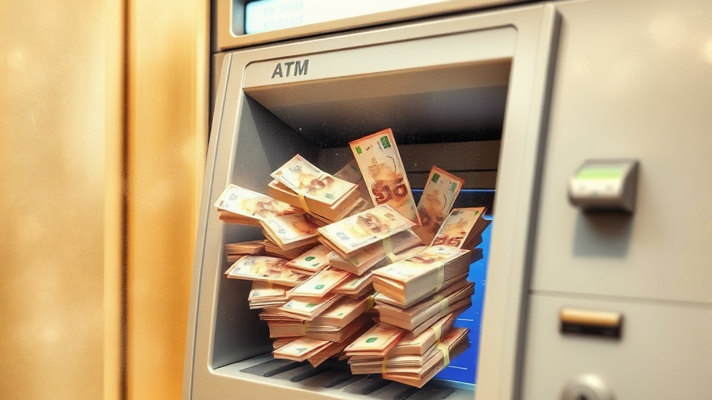 ATM 5만원권 확보 전략 (watercolor 스타일)