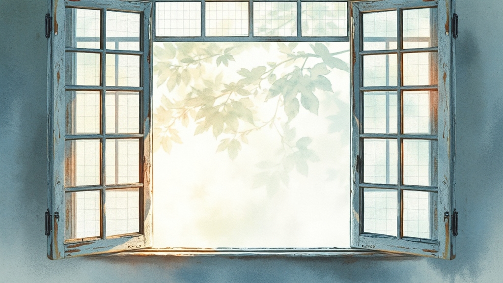방충망 교체 시 핵심 고려사항 (watercolor 스타일)