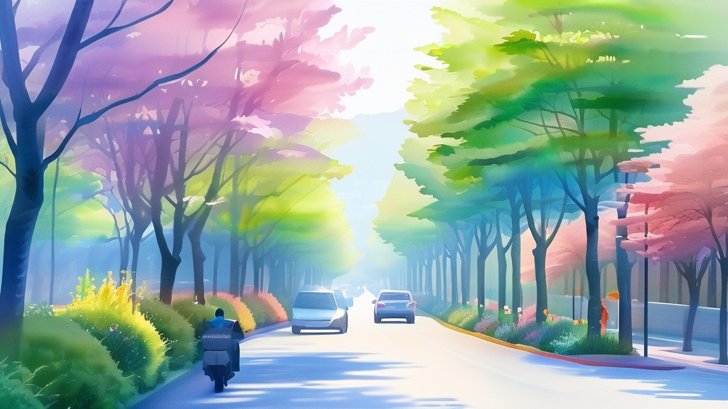 기대 효과: 상권 활성화와 도시 공간의 변화 (watercolor 스타일)