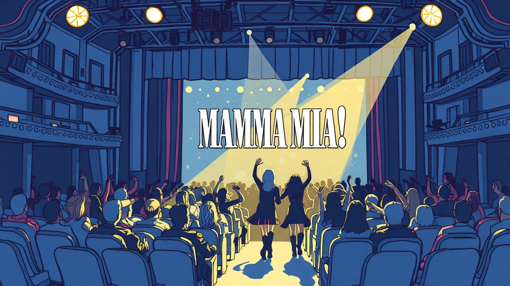 맘마미아! 관람 꿀팁 (illustration 스타일)