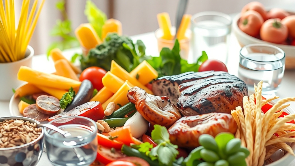 내장지방 감소 식단 관리 (realistic 스타일)