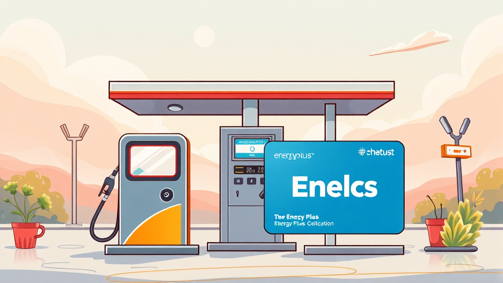 에너지플러스카드: 추가 혜택 비교 (illustration 스타일)