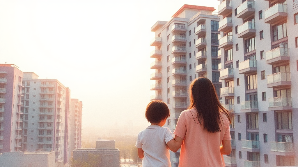 입지 조건 및 생활 인프라 비교 (watercolor 스타일)