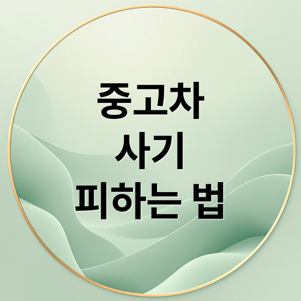 중고차
사기
피하는 법 (중고차 사기 피해 예방 대처)