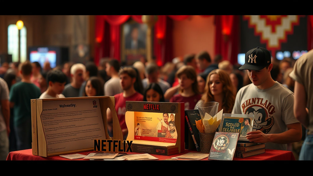 넷플릭스 팬 이벤트, 기념품은? (realistic 스타일)
