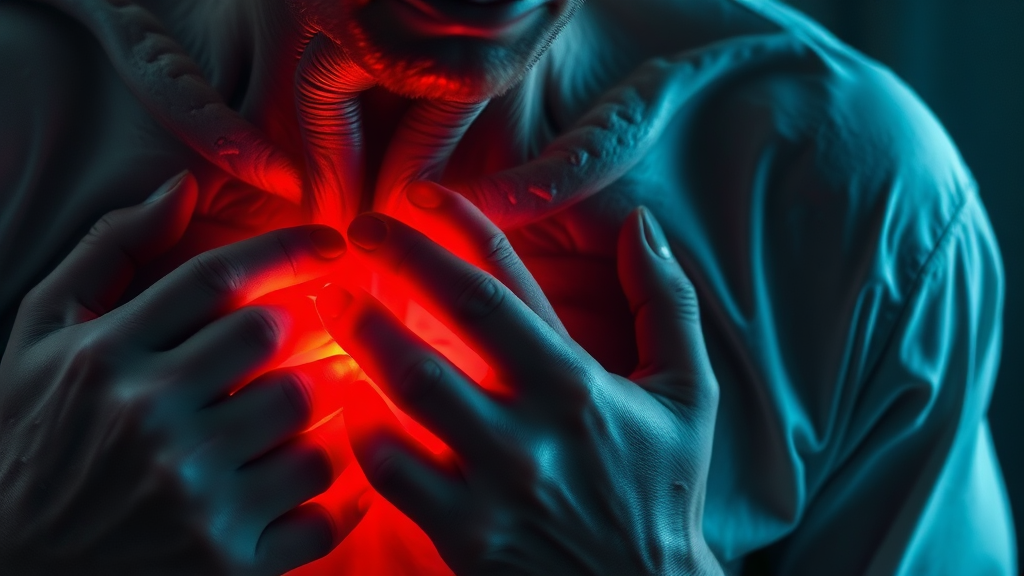 심근경색 전조증상 (realistic 스타일)