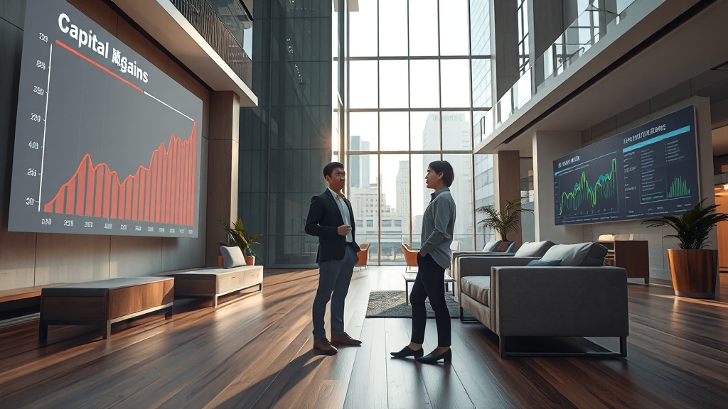 수익률 분석: 월세 vs 시세차익 (realistic 스타일)