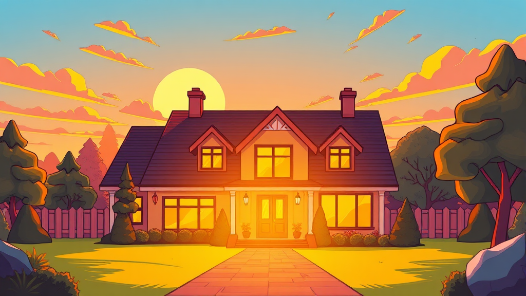 다주택자 절세 전략 및 유의사항 (cartoon 스타일)