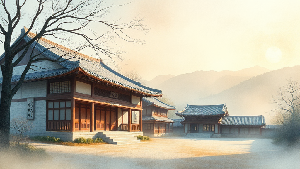 소수서원 & 선비촌, 유네스코 세계문화유산의 가치 (watercolor 스타일)